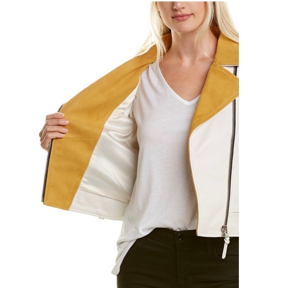 Mackage Off White Baya Leather Moto Jacket - Picture 2 of 6